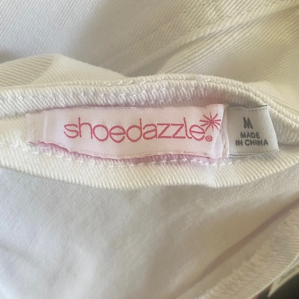 White Midi Denim Dress with Tortoise Accent by Shoe Dazzle EUC - Picture 12 of 12